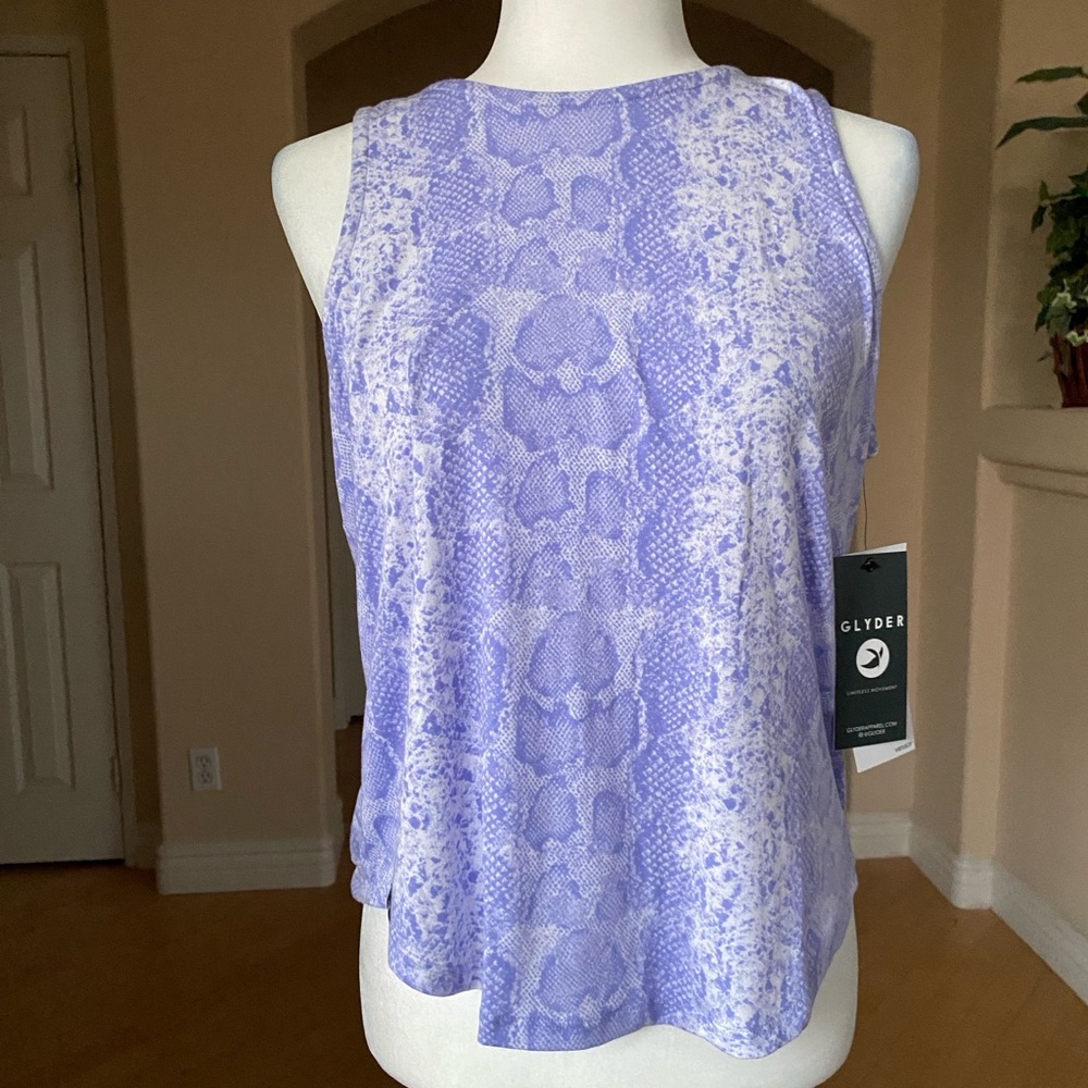 NWT MSRP $48 Glyder Purple Tank Workout Top with Soft Stretch Fabric